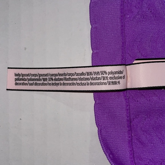 NWT Victoria Secret Panty - Bright Purple - Size L - Picture 10 of 12